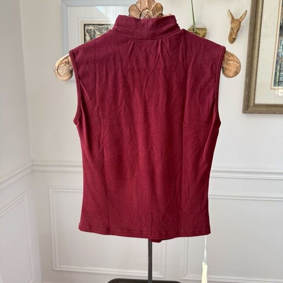 NWT OGL Burgundy Mock Neck Cropped Tank L - Picture 6 of 6